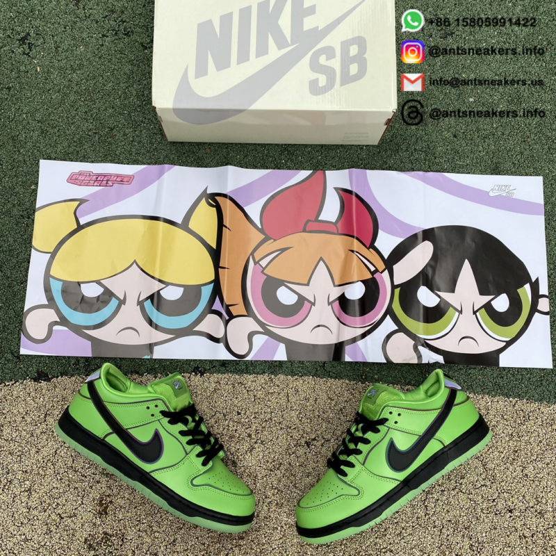 The Powerpuff Girls x Nike Dunk Low Pro SB QS 'Buttercup' FZ8319-300