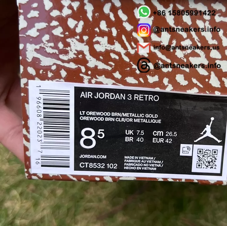 Air Jordan 3 Retro 'Palomino' CT8532-102