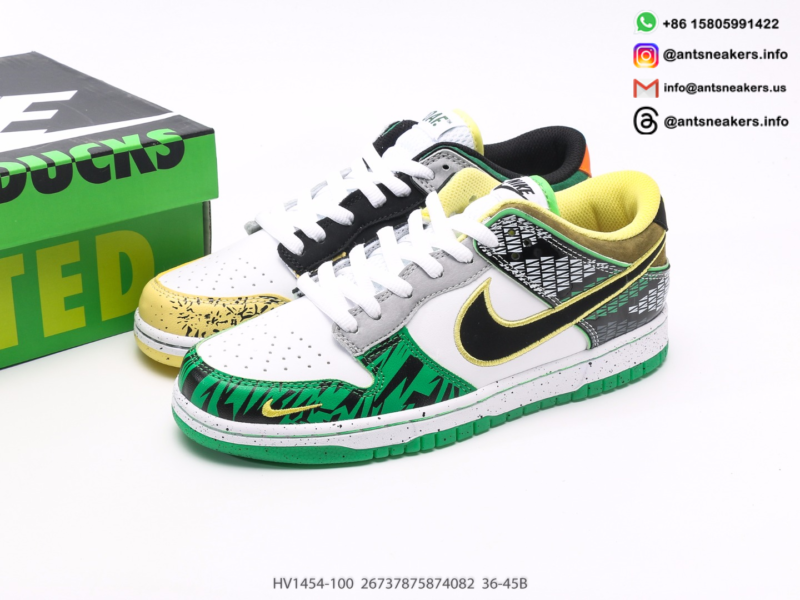 Nike Dunk Low 'What the Duck - University of Oregon Away' PE HV1454-100
