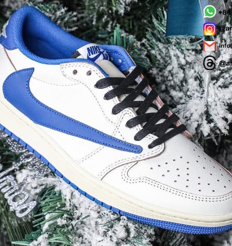 Fragment Design x Travis Scott x Air Jordan 1 Retro Low OG SP ‘Sail Military Blue’ DM7866-104 product image 1 - Antsneakers