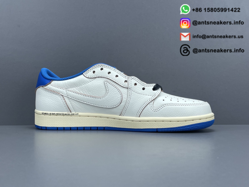 Fragment Design x Travis Scott x Air Jordan 1 Retro Low OG SP 'Sail Military Blue' DM7866-104