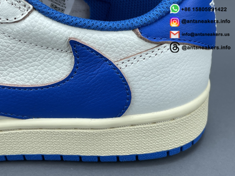 Fragment Design x Travis Scott x Air Jordan 1 Retro Low OG SP 'Sail Military Blue' DM7866-104