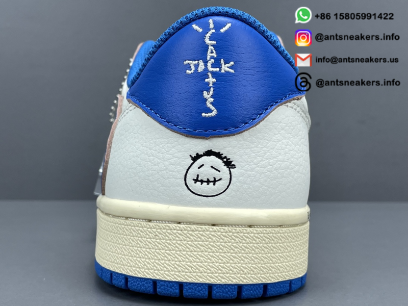 Fragment Design x Travis Scott x Air Jordan 1 Retro Low OG SP 'Sail Military Blue' DM7866-104