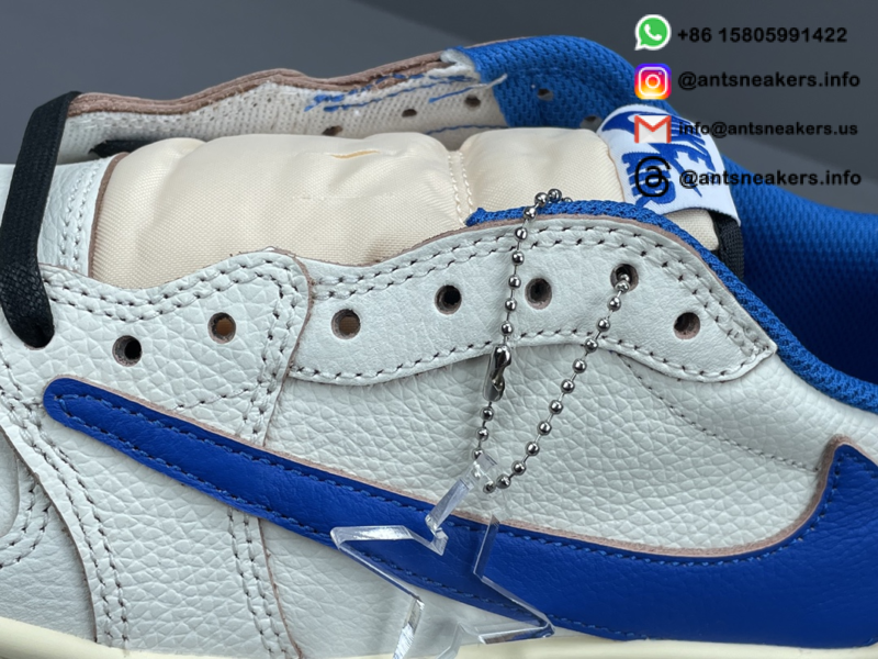 Fragment Design x Travis Scott x Air Jordan 1 Retro Low OG SP 'Sail Military Blue' DM7866-104