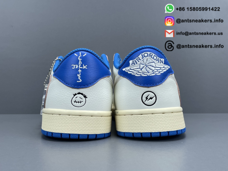 Fragment Design x Travis Scott x Air Jordan 1 Retro Low OG SP 'Sail Military Blue' DM7866-104