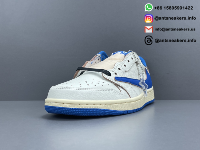 Fragment Design x Travis Scott x Air Jordan 1 Retro Low OG SP 'Sail Military Blue' DM7866-104
