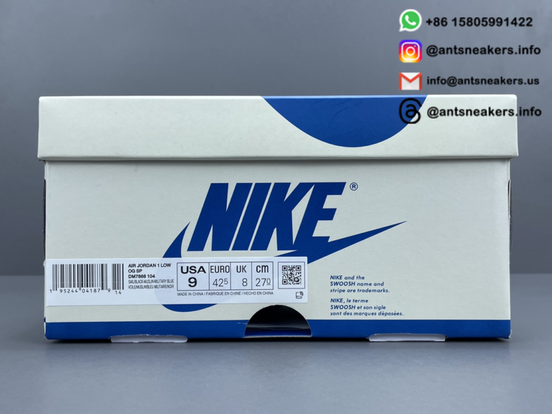 Fragment Design x Travis Scott x Air Jordan 1 Retro Low OG SP 'Sail Military Blue' DM7866-104