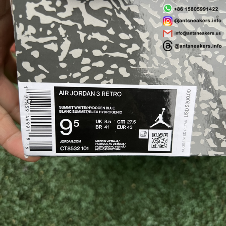 Air Jordan 3 Retro 'Lucky Shorts' CT8532-101 - Image 3