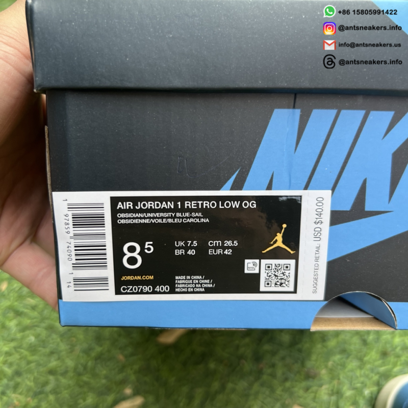 Air Jordan 1 Retro Low OG 'Obsidian UNC' CZ0790-400
