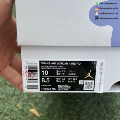 Wmns Air Jordan 4 Retro 'Forget Me Not' HV0823-100 - Image 4