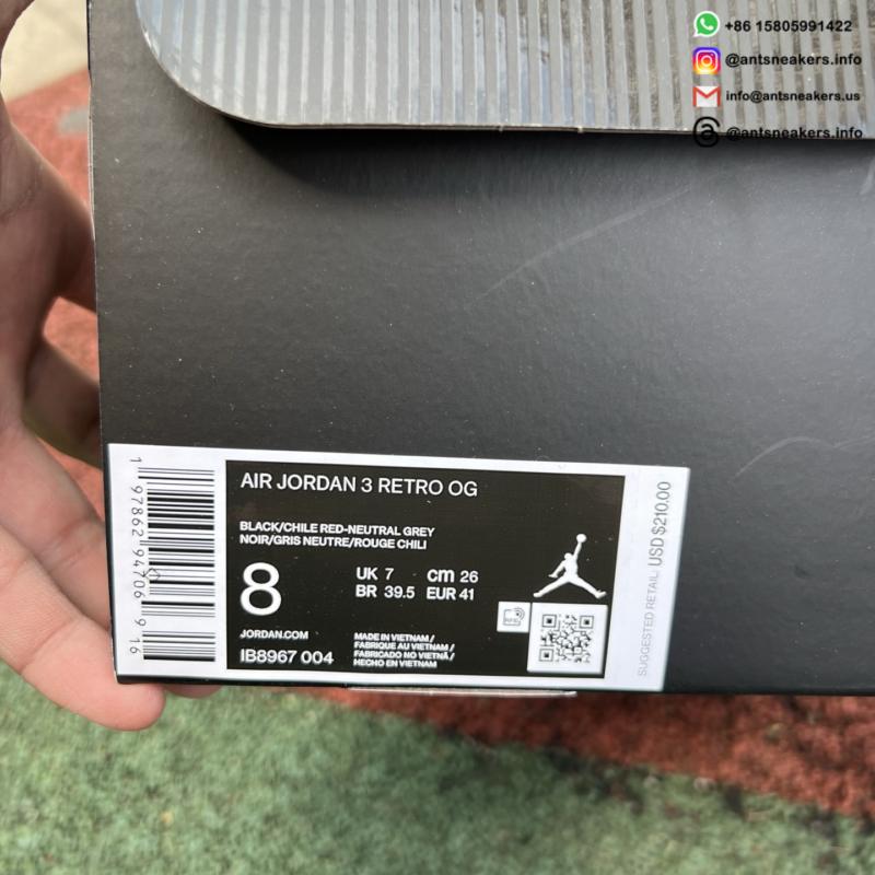 Air Jordan 3 Retro OG 'Rare Air'  IB8967-004