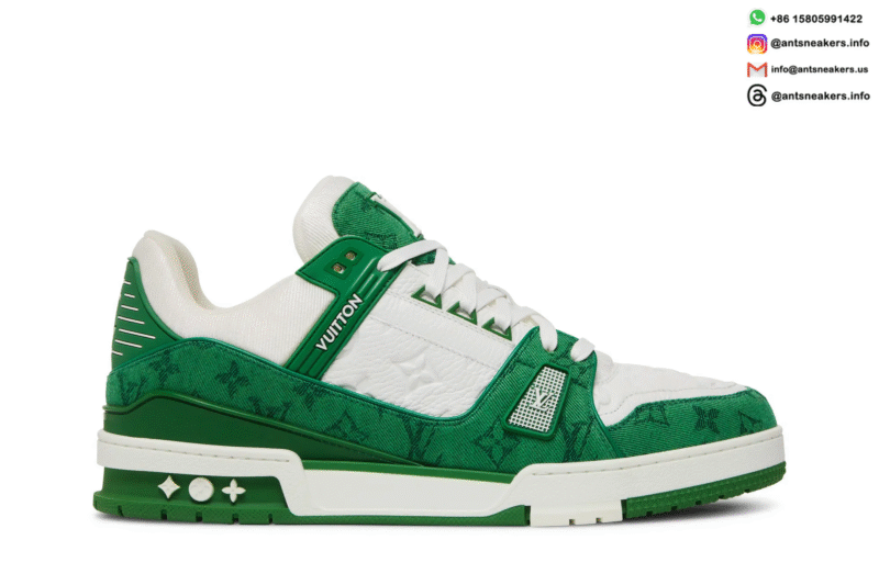 Louis Vuitton Trainer 'Green Monogram Denim' 1A9JHV