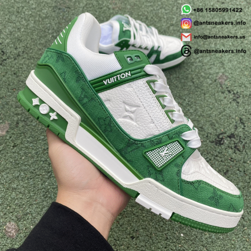 Louis Vuitton Trainer 'Green Monogram Denim' 1A9JHV