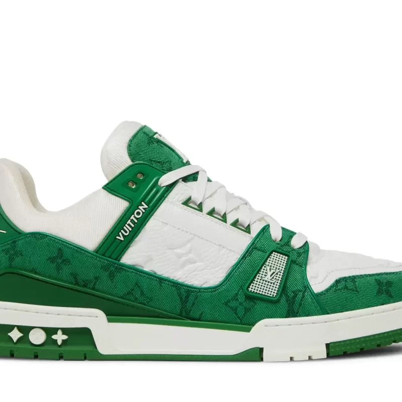 Louis Vuitton Trainer 'Green Monogram Denim' 1A9JHV