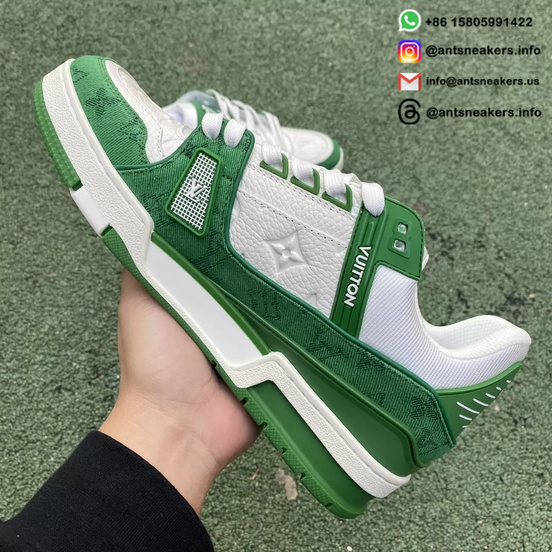 Louis Vuitton Trainer 'Green Monogram Denim' 1A9JHV