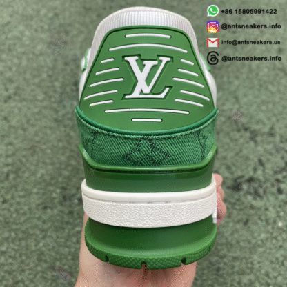 Louis Vuitton Trainer 'Green Monogram Denim' 1A9JHV - Image 6