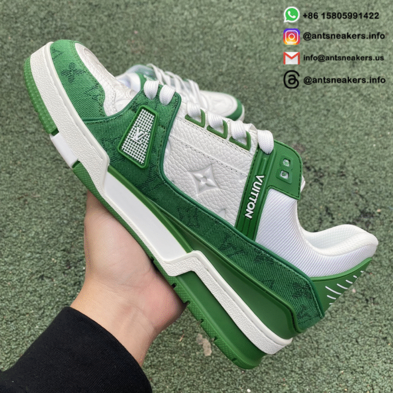 Louis Vuitton Trainer 'Green Monogram Denim' 1A9JHV
