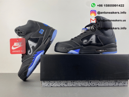 Awake NY x Air Jordan 5 Retro 'Black Racer Blue' DV4982-004 - Image 9