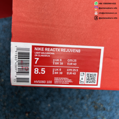 Nike ReactX Rejuven8 'Light Orewood Brown' HV5060-100 - Image 3