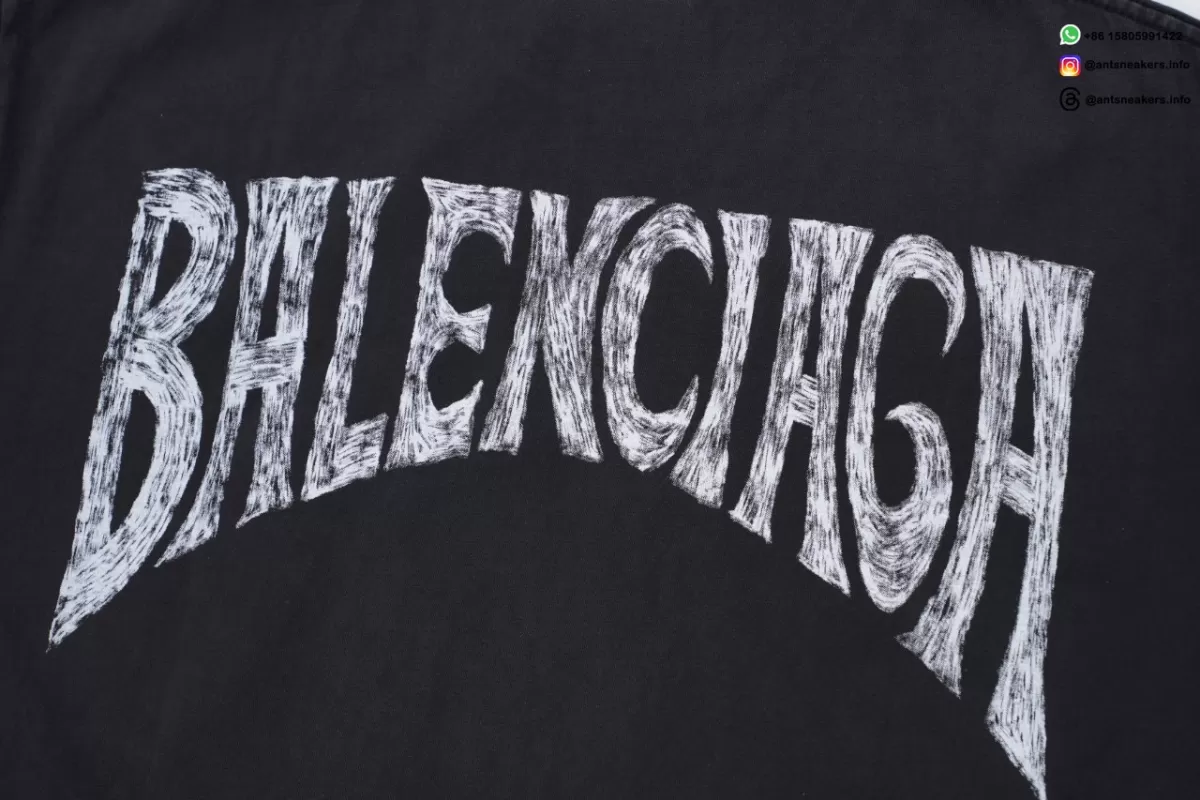 BALENCIAGA Hawaii Print T-Shirt Black Streetwear