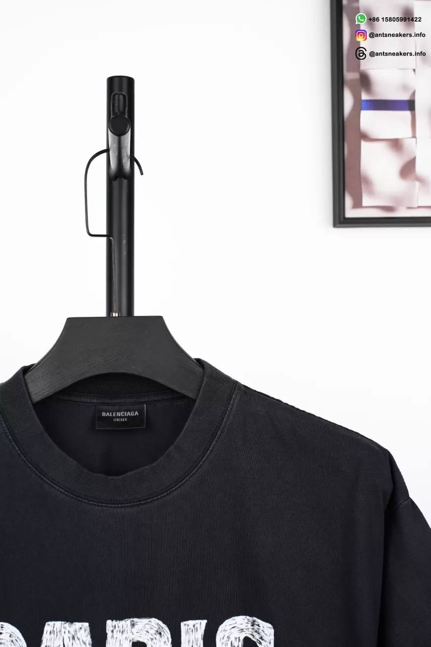 BALENCIAGA Hawaii Print T-Shirt Black Streetwear