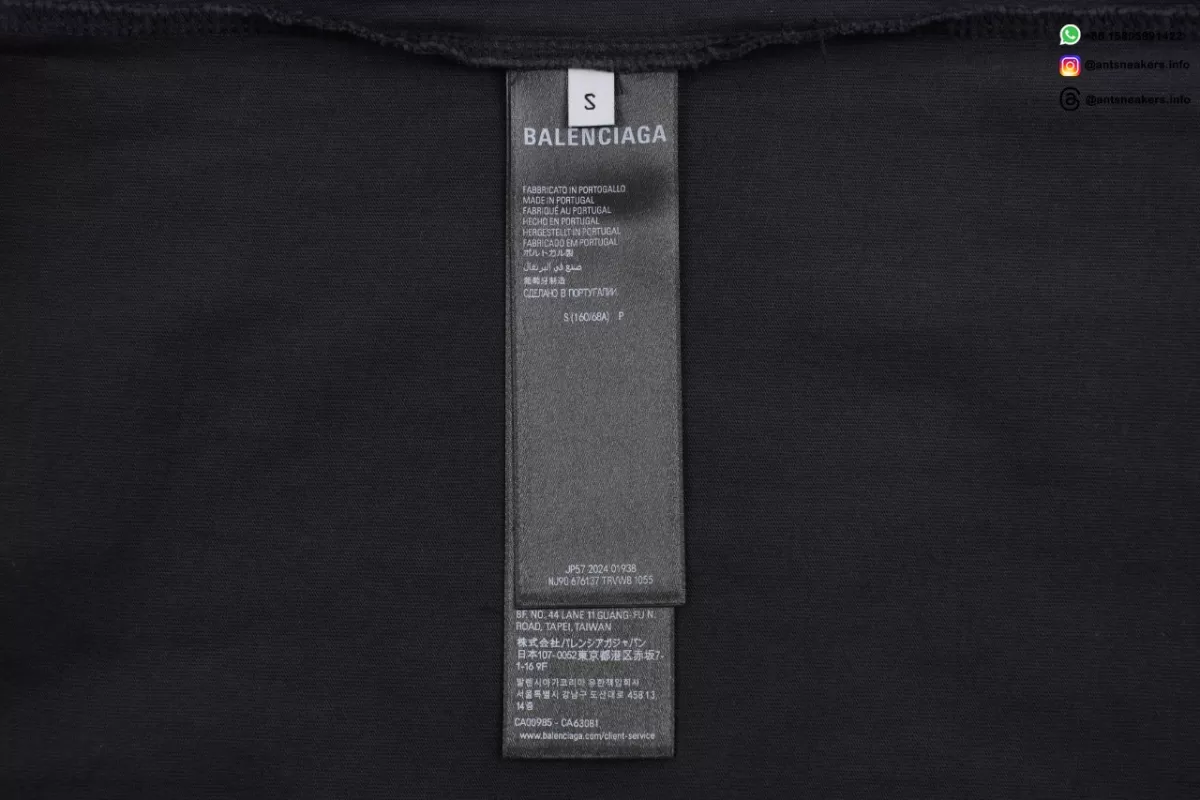 BALENCIAGA Hawaii Print T-Shirt Black Streetwear