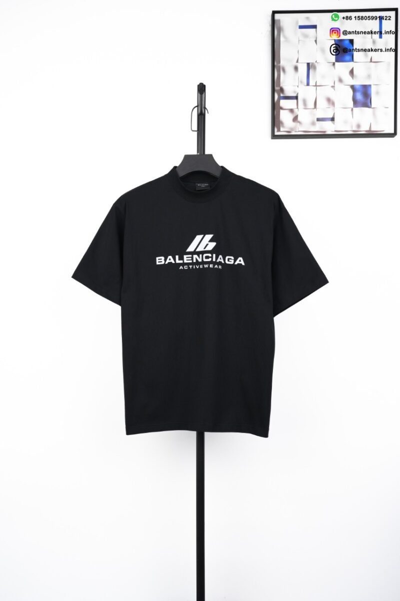 BALENCIAGA IB Reflective Logo T-Shirt Black
