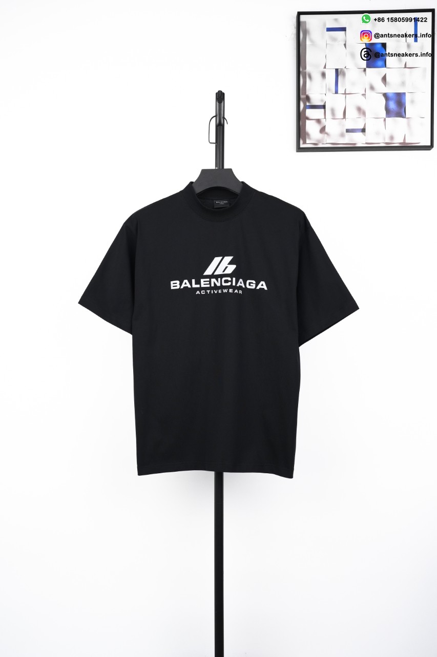 BALENCIAGA IB Reflective Logo T-Shirt Black