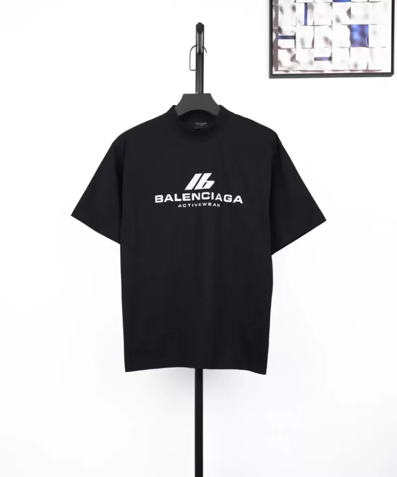 BALENCIAGA IB Reflective Logo T-Shirt Black Streetwear