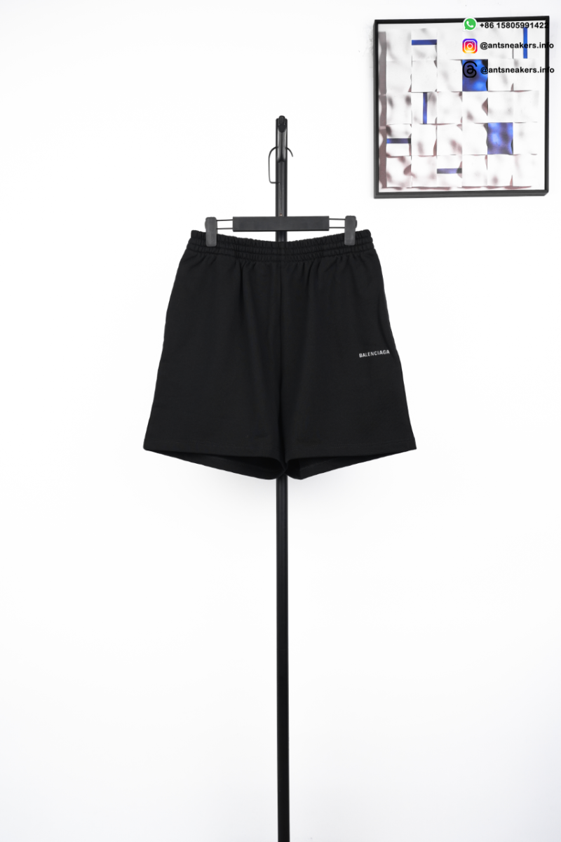 BALENCIAGA Reflective Logo Shorts Black
