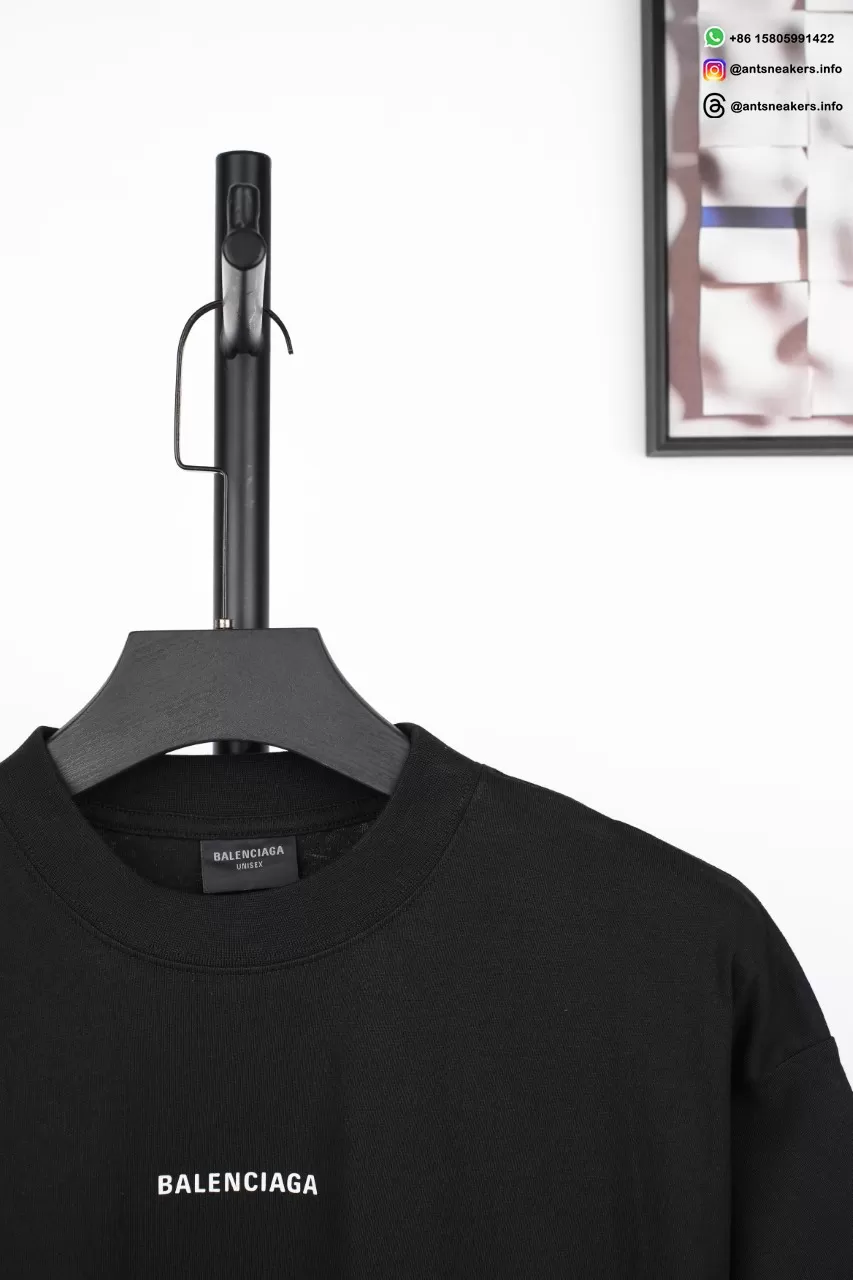 BALENCIAGA Reflective Logo Tee (Front & Back)