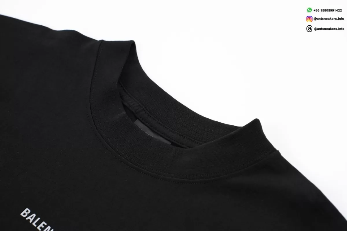 BALENCIAGA Reflective Logo Tee (Front & Back)