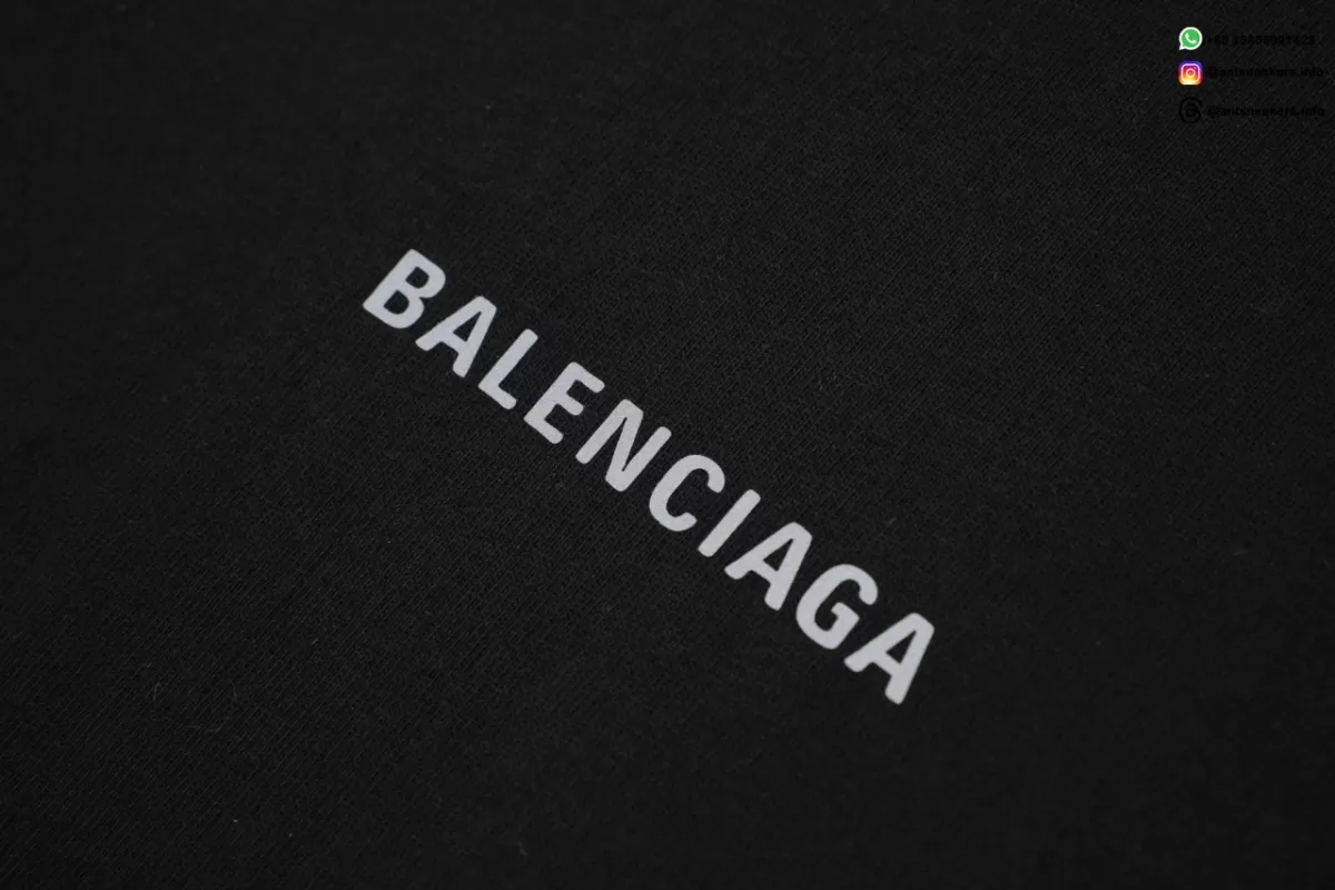 BALENCIAGA Reflective Logo Tee (Front & Back)