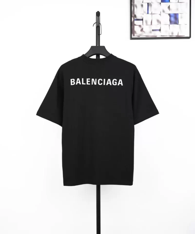 BALENCIAGA Reflective Logo Tee (Front & Back)