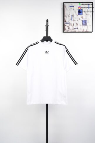 BALENCIAGA Trefoil Co-branded Short Sleeve T-Shirt White