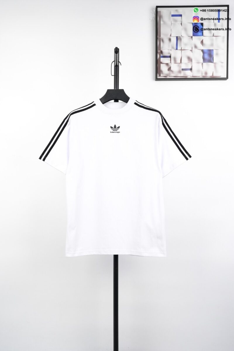 BALENCIAGA Trefoil Co-branded Short Sleeve T-Shirt White