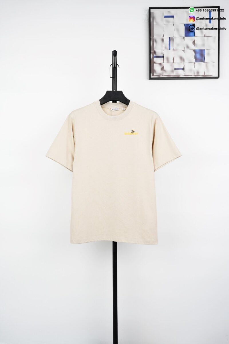 BURBERRY Cartoon Bee Embroidered Printed T-Shirt Beige