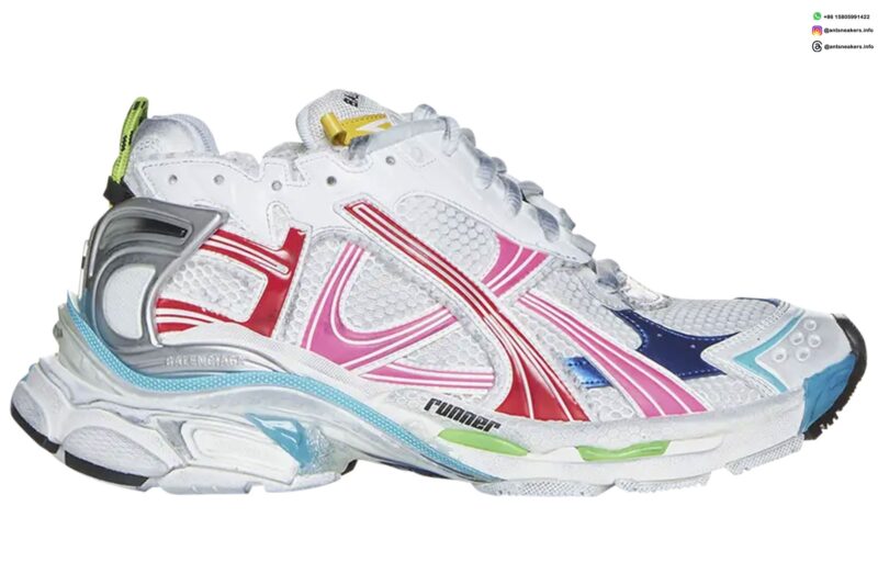 Balenciaga Runner Sneaker 'Worn-Out - White Multi-Color'  772774-W3RBW-9645