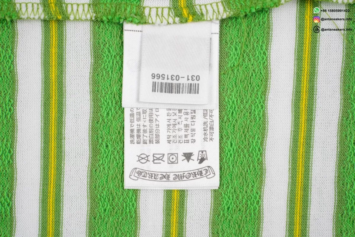 Chrome Hearts Striped Knit T-Shirt Green Streetwear