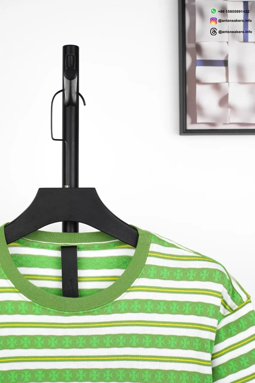Chrome Hearts Striped Knit T-Shirt Green Streetwear
