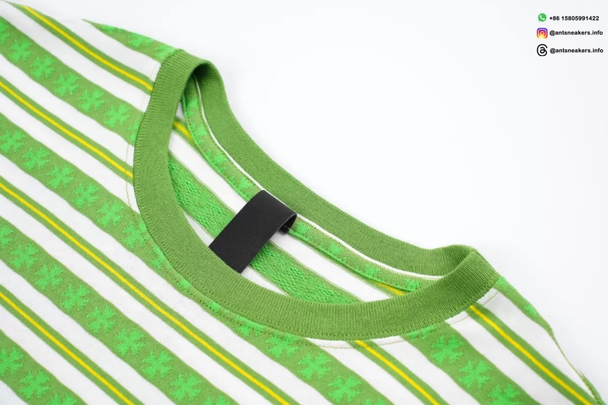 Chrome Hearts Striped Knit T-Shirt Green Streetwear