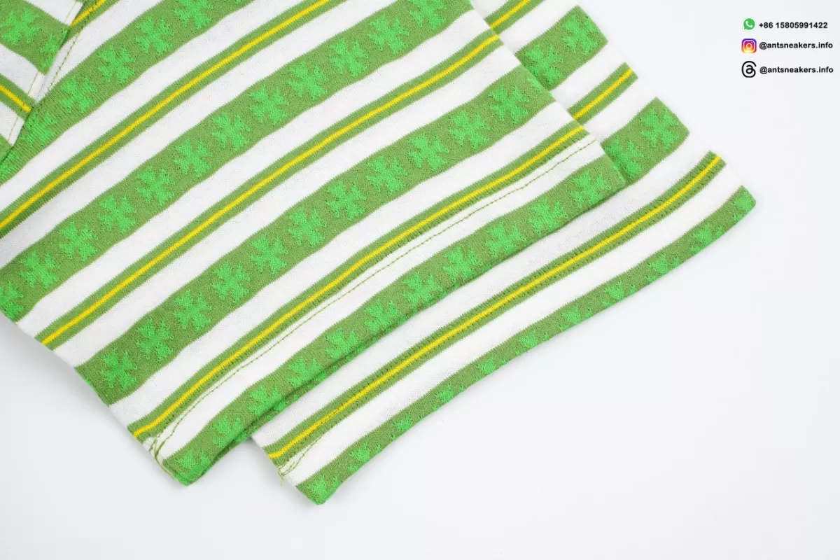 Chrome Hearts Striped Knit T-Shirt Green Streetwear