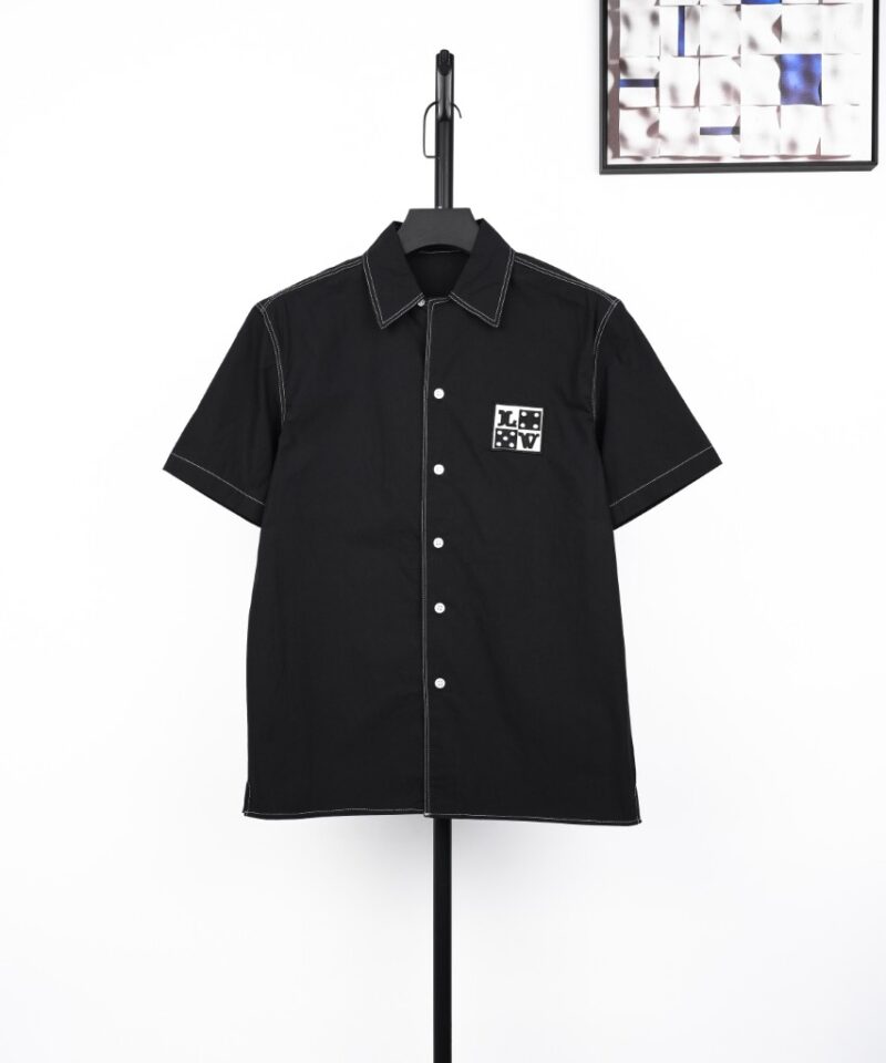 LOUIS VUITTON Badge Short Sleeve Shirt Black