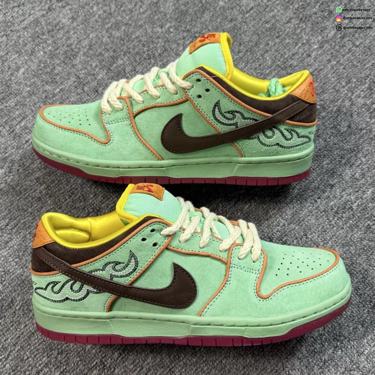 HF3058-300 Rodeo pair showing dark side scrollwork behind the Swooshes