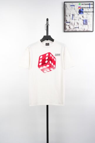SAINT MICHAEL Dice Letter Print T-Shirt