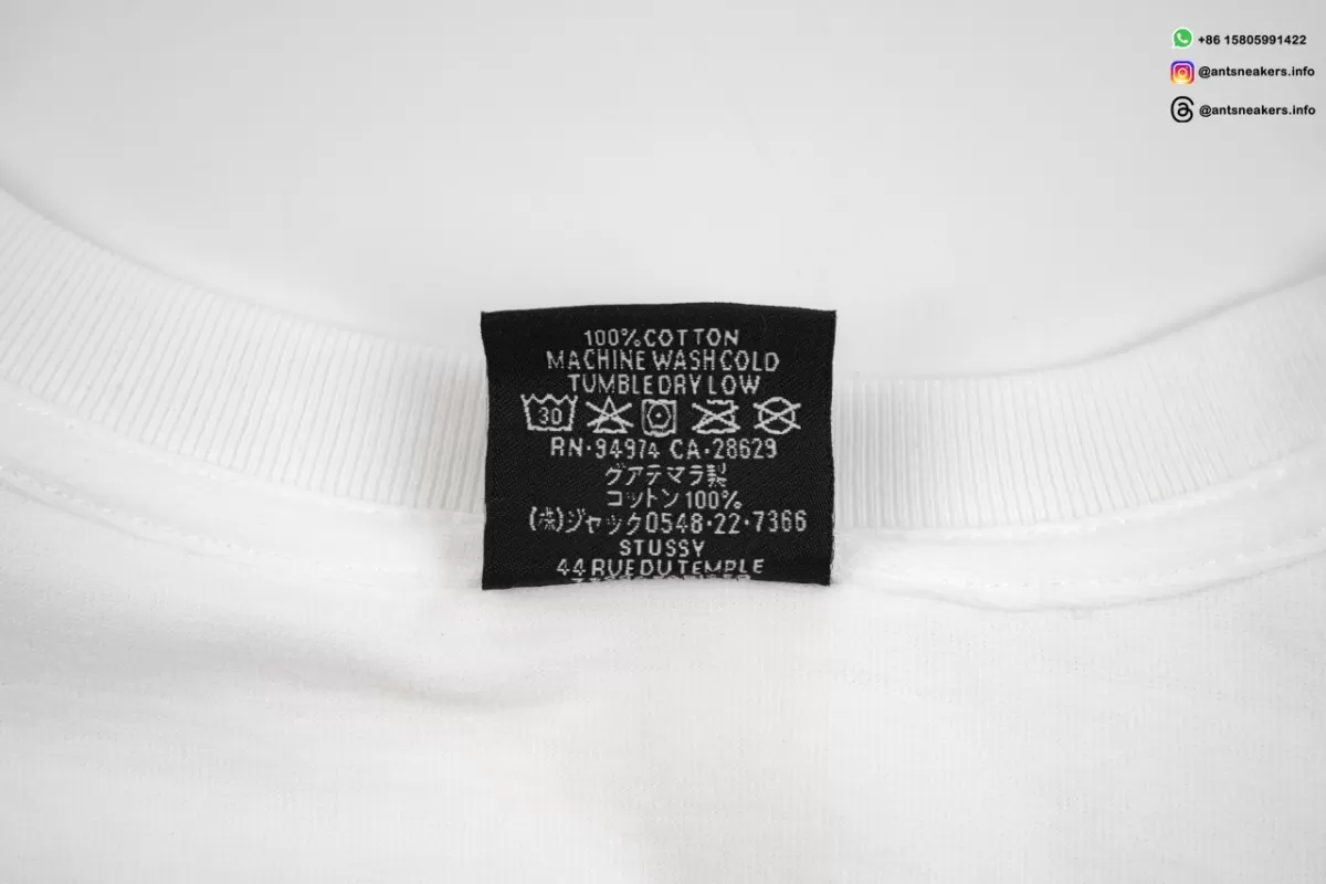 STUSSY Ladybug Letter Print T-Shirt White Streetwear
