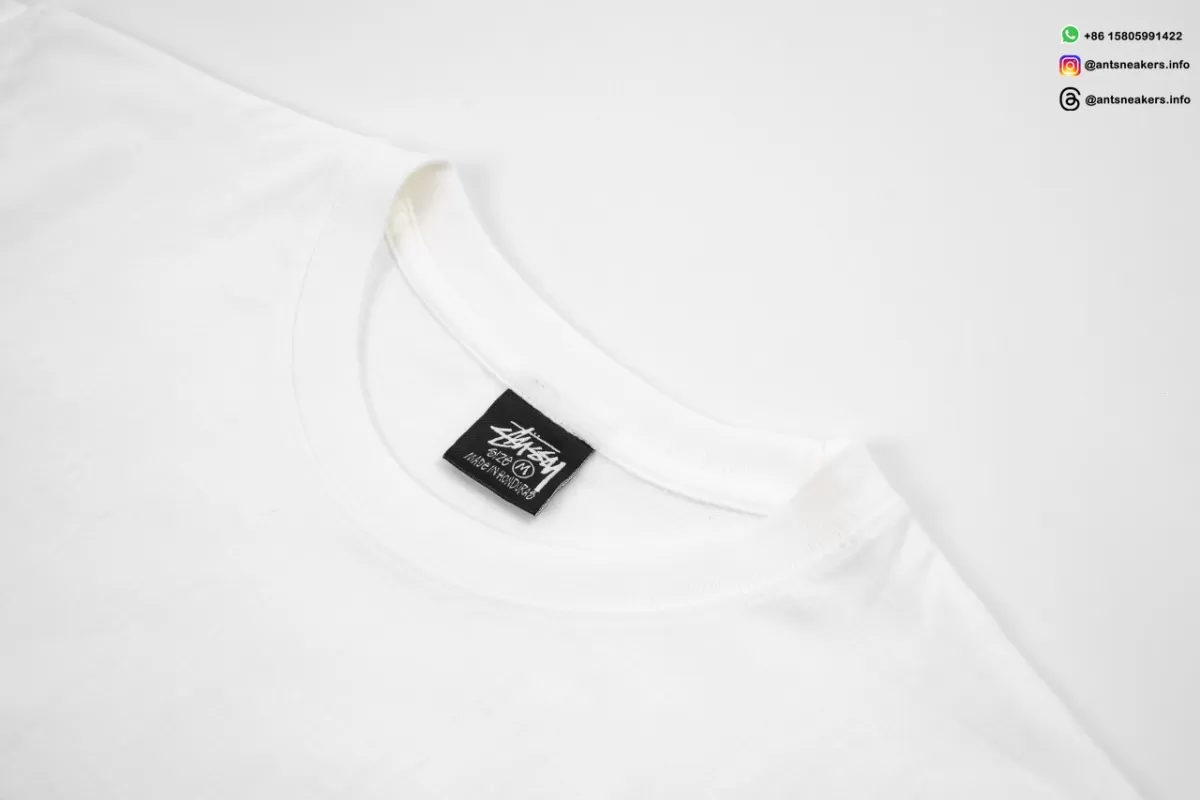 STUSSY Ladybug Letter Print T-Shirt White Streetwear