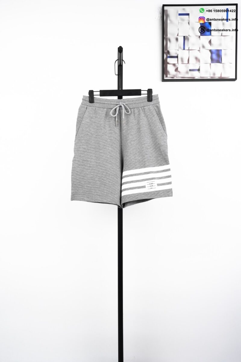 THOM BROWNE Ripple Texture Gray Shorts