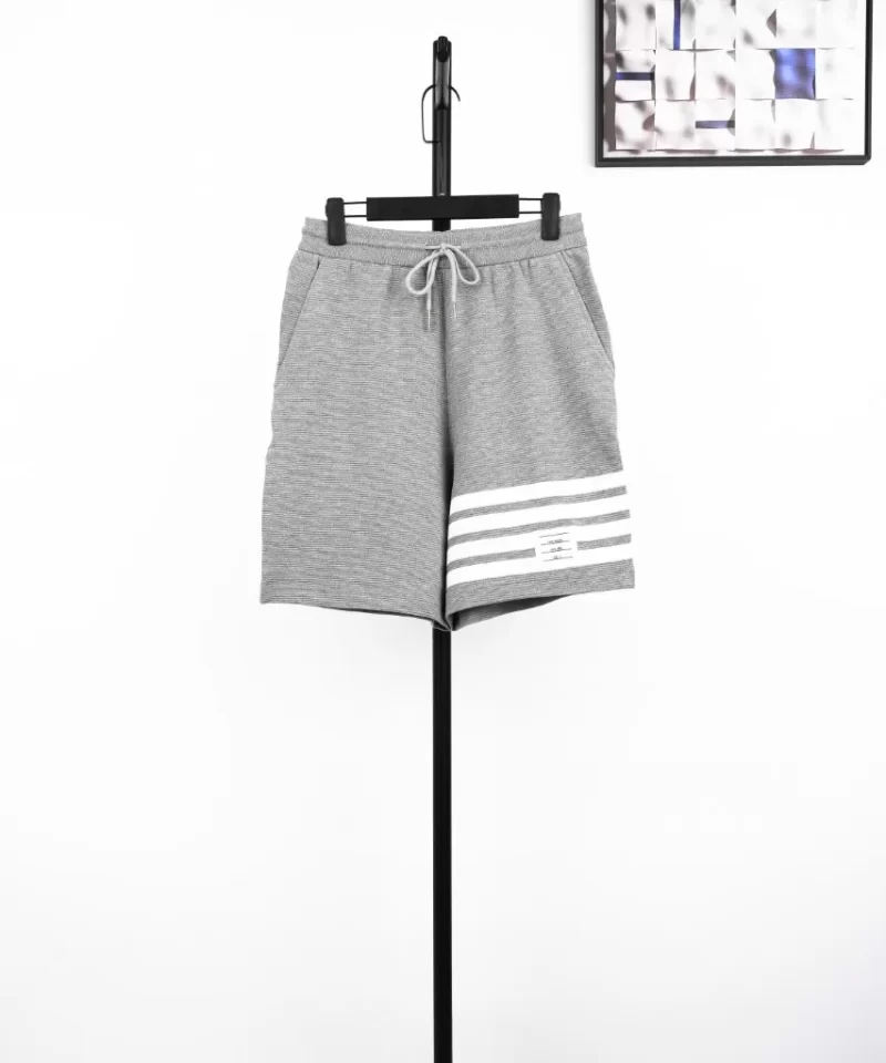 THOM BROWNE Ripple Texture Gray Shorts Streetwear