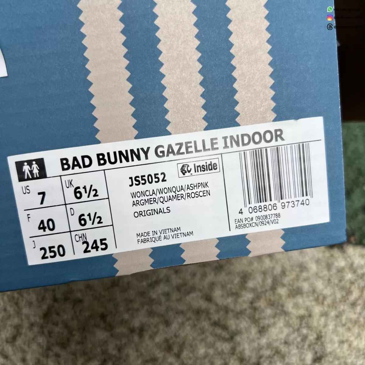 Bad Bunny x Gazelle Indoor 'Cabo Rojo' JS5052